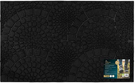 JVL Mosaic Scraper Rubber Doormat 45x75cm