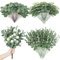 Giegxin 180 Stück 3 Arten gemischte Eukalyptusblätter, Stiele, Großpackung, künstliche Silber-Dollarblätter, getrockneter Eukalyptus, Kunstspray für Hochzeitsvase, Blumenstrauß, Blumenarrangement