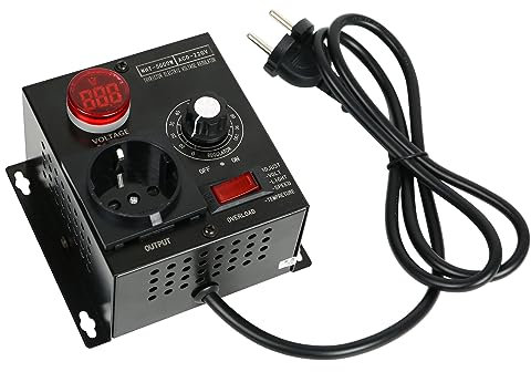 Regulador de voltaje SCR CA 220 V 5000 W regulador de voltaje del motor ventilador regulador de velocidad regulador de intensidad, reguladores electrónicos, atenuación, desaceleración (enchufe de