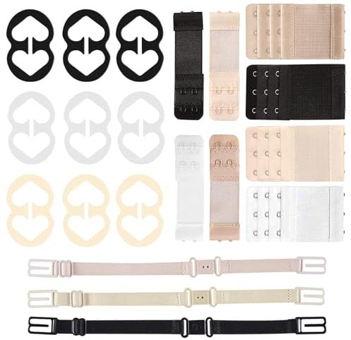 Bra Straps 20 PCS Bra Strap Clips Set Adjustable Bra Cross Back Clip Non-Slip Bra Clips Bra Strap Holder Stop Slipping for Women's Underwear Full Cup Size