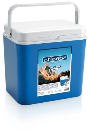 Nevera Pasiva 30L con asa - La Mejor Nevera portatil para Camping, Playa, o Campo. (Azul, 30L)
