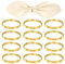 Nogeqi 12 Stück Metall Napkin Rings Gold, Elegante Napkin Ring Weihnachten Napkin Rings Boho Runder Napkin Ring Gold Für Hochzeitsfeier Abendessen Jubiläum Tischdekoration