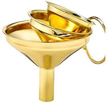 Itkcozcg Home Furnishings, Set mit 3 kleinen Küchen-Edelstahl zum Befüllen von Flaschen, flüssigen trockenen Zutaten, Pulver