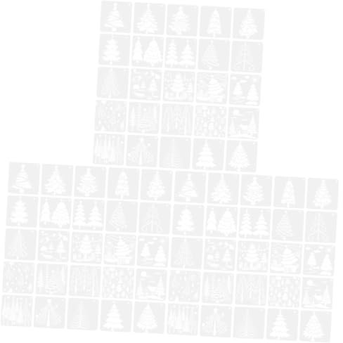 SEWACC 75stücke Teiliges Wiederverwendbarer Weihnachts-schablonen Pet Für Kreative Bastelprojekte Weihnachtsbaum-malvorlagen Für Wanddekoration Handarbeiten Und Kinderaktivitäten