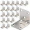 AYSUM Heavy Duty Iron Angle Brace - 20 Pack L-Shaped Brackets, 50 x 50mm, Silver