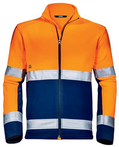 Uvex Suxxeed Construction Herren-Arbeitsjacke - Orange/Blaue Männer Sicherheitsjacke