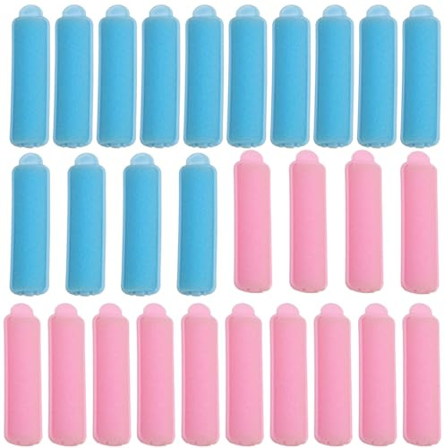 28 Rodillos de Pelo de Esponja,Rulos Para el Pelo Espuma, Rulos de Espuma, Rulos Flexibles para Dormir, Rizador de Pelo de Esponja, Rizadores de Permanente de Esponja, para Mujeres
