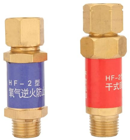 Sauerstoff-Acetylen-Rückschlagventil, Flammenrückschlagsicherung, Hochwertige Messingkonstruktion für Schweißprozess, X 1,5 HF2