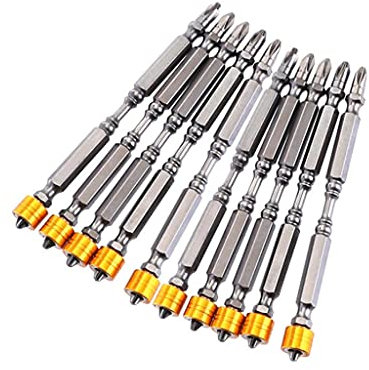 8KLANMMQ 65 mm/110 mm Jeu d'embouts de tournevis à double tête 1/4 Tige hexagonale D1 en acier pour tournevis électrique (taille : 65 mm)