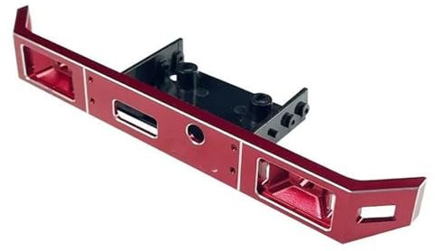 YONMFRDS RC Autoteile Für LDRC Für LD-P06 Für Unimog 1/12 Metall Vorderen Und Hinteren Stoßfänger Chassis Rüstung RC LKW Auto Upgrade Teile Ersatz RC Auto Zubehör(Front Bumper 1)