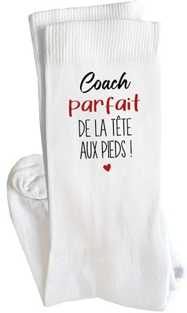 Planetee Chaussettes Coach Parfait de la Tête aux Pieds Taille 41-45 | Cadeau Original pour Hommes Sport Anniversaire Noël Humour