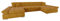 Mirjan24 Ecksofa Alia mit Regulierbare Armlehnen, 2 Bettkasten und Schlaffunktion, U-Form Eckcouch vom Hersteller, Sofa Couch Wohnlandschaft (Wave 05)