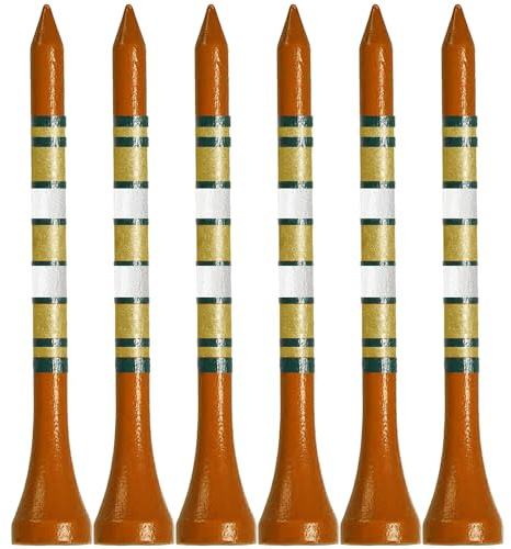 FINGER TEN Golf Tees Holz Bambus Tee 70mm 83mm Golftees für Driver Wert Set 100 Stück Golftee Professional Natürliches Hartholz Zubehör (Kaffee, 83mm （3 1/4 Zoll）)