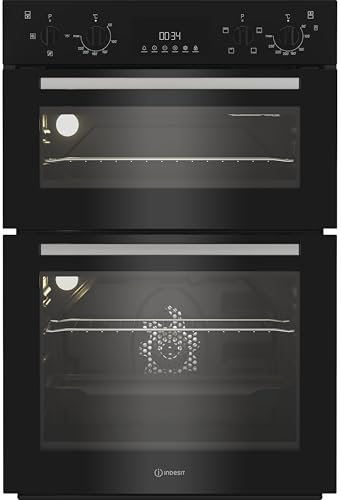 Indesit Built In Electric Double Oven - Black - A/A Rated