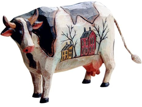 Toyvian Dekorative Robuste Bauernhof Tierfigur Kuhfigur mit Zarter Erscheinung aus Kunstharz für Wohn und Schlafzimmerdekoration