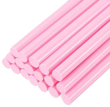 PATIKIL Hot Glue Sticks for Glue Gun, 20 Pcs Colored Hot Melt Adhesive Glue Sticks Bulk for DIY Projects Craft Art Decoration Home Repairs, Pink (100mm x 7mm)