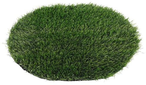 VALICLUD Kunstrasen Dekor Rund 40cm Realistische Rasenfliese für Balkon Terrasse und Gartendekoration Wetterfester Kunstrasen für Kanaldeckel Abdeckung und Tischdekoration Zufällige Farbe