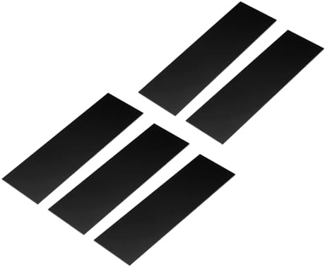 sourcing map G10 Abstandshalter für Messergriffe, 15,2 x 5,1 x 0,2 cm, G10, Griffeinlagen, Material für Messer, Waagen, Platten, Werkzeug, Schwarz, 5 Stück