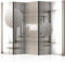 decomonkey Paravent Raumteiler Innen 3D Effect 225x172 cm 5 Teilig Beidseitig Room Divider Wall Raumteiler Stehend Trennwand Sichtschutz Spanische Wand Sichtschutzwand Wohnzimmer Holz Abstrakt