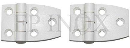 FP INOX Charnière (Lot de 2) Nylon renforcée Blanche 54x35mm