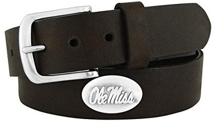 ZEP-PRO NCAA Jungen NCAA Ole Miss Rebels Kinder Leder Concho Gürtel Braun, Jungen, UMS-BOLPK-BRW-XL, braun, X-Large
