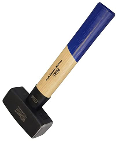 Germania Profi Fäustel 1500g Hickory Holzstiel Fausthammer Schlosserhammer