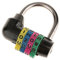 à Combinaison Cadenas Réarmable à 4 Lettres pour Valise, Coffre à Outils, Casier Sportif, à Outils, Noir, 56mm