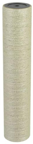 vidaXL Kratzsäule 8x40cm 8mm Beige Sisalstamm Kratzstamm Katzen Kratzbaum