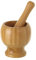 D,casa - Mortero con mazo Oriental marrón de bambú para Cocina Sol Naciente