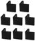 sourcing map 25mm x 25mm Angle Iron Foot Pads L Shaped Rubber Furniture Leg Caps End Covers Floor Protector Black 8 Pcs