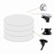 MGQFY Lot de 4 autocollants circulaires double face 80 mm pour tableau de bord/pare-brise - Pour voiture, téléphone, caméra GPS et autres articles à ventouse (transparent)