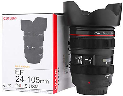 Madprice Tazza Bicchiere Obiettivo Fotocamera CUPLENS EF 24-105mm PORTABISCOTTI Colazione