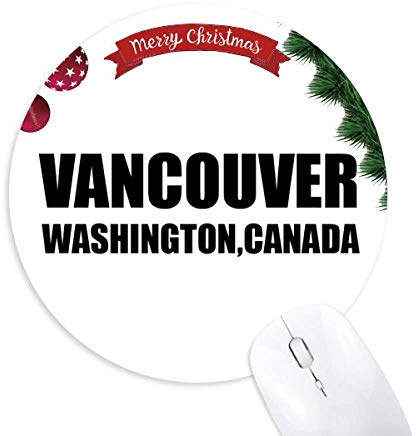 Vancouver Washington Kanada City Country Round Rubber Maus Pad Weihnachtsbaum Mat