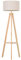 HOMCOM Free Standing Tripod Floor Lamp Bedside Light Reading Light with Storage Shelf Linen Shade for Living Room Bedroom, 154cm, Cream