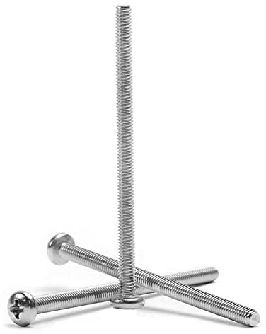 Lot de 10 vis à métaux M4 x 65 mm en acier inoxydable avec entraînement cruciforme cruciforme cruciforme pour poignée de tiroir d'armoire