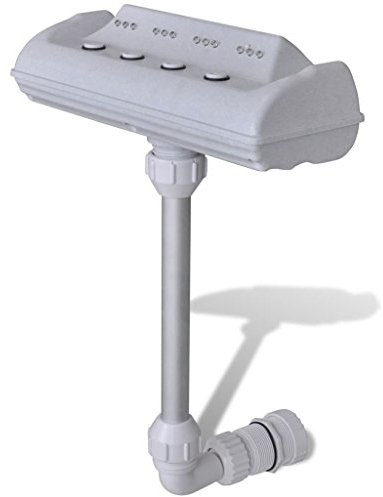 Tidyard LED Pool Springbrunnen Wasserfontäne Fontaine Wasserfall Poollicht 310 x 430 mm,Schwimmbad Brunnen Mit 4 Wasserdüsen und 12 LEDs