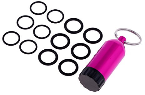 freneci Porte-clés pour Bouteille de Plongée avec 12 Joints Toriques Pick pour Détendeur de Plongée sous-Marine Dive BCD - Rose Rouge, comme Décrit