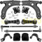 Querlenker Satz vorne kompatibel mit VW GOLF IV 4 kompatibel mit AUDI A3 8L kompatibel mit SEAT LEON 1M 1.9 TDI Querlenker, Traggelenk, Koppelstange 12 Teilig