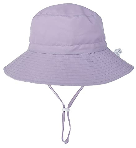 Emlivi Unisex Baby Sonnenhut Kleinkinder Kappe Mütze Fischerhut Strandhut Kinder Stern Hüte Für Mädchen Jungen Sommerhut UV Schutz UPF 50+, (Lila 3-12 Monate)