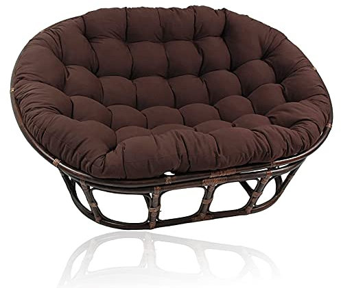 Doppeltes Papasan Kissen, Papasansessel Kissen, Wasserdichtes Papasan Stuhlkissen Im Freien, Verdicktes Hängendes Schaukelstuhlkissen Gartenstuhlkissen Im Freien Sitzkissen,Coffee Color,170 * 120cm