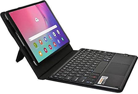 MQ21 pour Galaxy Tab A 10.1 (2019) - Etui avec clavier français (AZERTY) pour Samsung Galaxy Tab A 10.1 (2019) LTE SM-T515, WiFi T510 | Housse avec clavier bluetooth, touchpad (pavé tactile) intégré