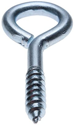 M4 (4mm Durchmesser) 25mm Ösenschraube Schraubhaken Ringschraube (Packung mit 50) Verzinkte Mini Augen Schraubösen mit Holzgewinde für Holz Basteln Möbel Ringschraube Ösenschrauben Schraubhaken