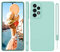 ORDA Hülle für Samsung Galaxy A53 5G Silikon Case, Hanyhülle für Samsung A53 Case Dünn mit Microfiber, Kameraschutz und Bildschirmschutz, Kratzfeste Hülle für Samsung Galaxy A53 5G 2022 Mint Grün