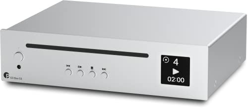 Pro-Ject Audio Systems Pro-Ject CD Box S3, Lettore CD ultracompatto con riproduzione CD accurata 1:1 bit, Argento