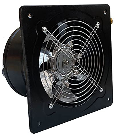 ECUTEE Axial Fan Extractor Fan 8 Inch 200 mm Axial Fan 80W Kitchen Extractor Fan Industrial Metal Fan Wall/Ceiling Extractor Fan in Bathroom (Plate Size: 250 × 250 mm)-1250 m³/h