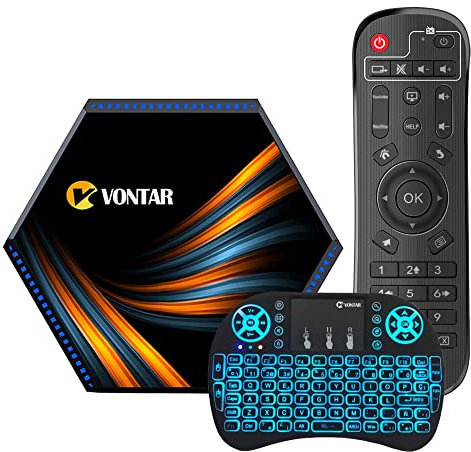 LIROM Android TV Box 11.0, RK3356 4-Core 64Bit Cortex-A53 CPU, 4K/8K UHD USB 3.0 Bluetooth 4.1 2.4G/5G WiFi 1000M Smart TV Box con Mini Teclado Inalámbrico,8gb+128gb