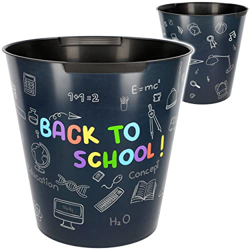 Papierkorb - Behälter Modell wählbar 10 Liter - wasserdicht - 28 cm - aus Kunststoff - Schule & Lernen Mülleimer Eimer - auch als Blumentopf & Getränkek..