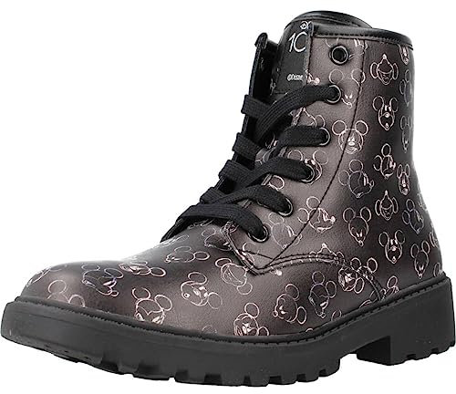 Geox J Casey Girl Ankle Boot, Black, 39 EU