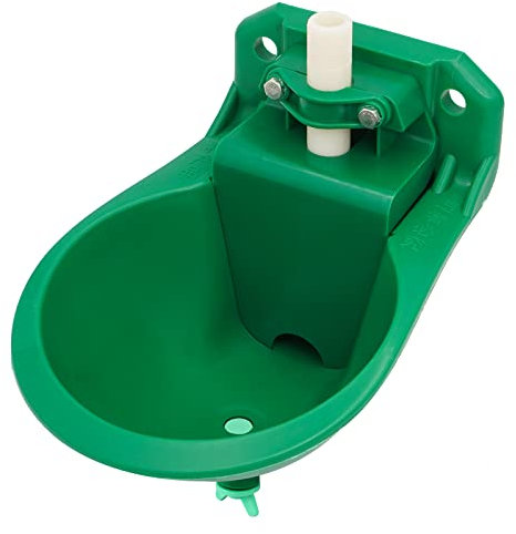 Ciotola di Abbeveraggio Automatica Per Pecore, Abbeveratoio Per Bovini Con Foro di Drenaggio, Abbeveratoio Automatico Per Cavalli, Mucche, Pecore, Maiali e Cani, Verde