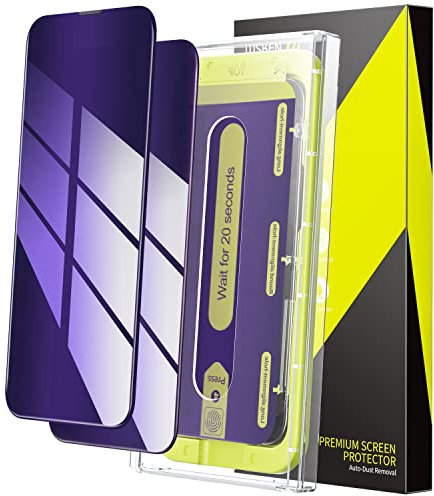 WSKEN für iPhone 14 Pro Max für Panzerglas Sichtschutz - [Anti Blaulicht Privacy][Auto Dust-Elimination] Full Screen 9H Schutzfolie Anti Spy Displayschutzfolie,Anti-Fingerabdruck,Bläschenfrei,2 Stück